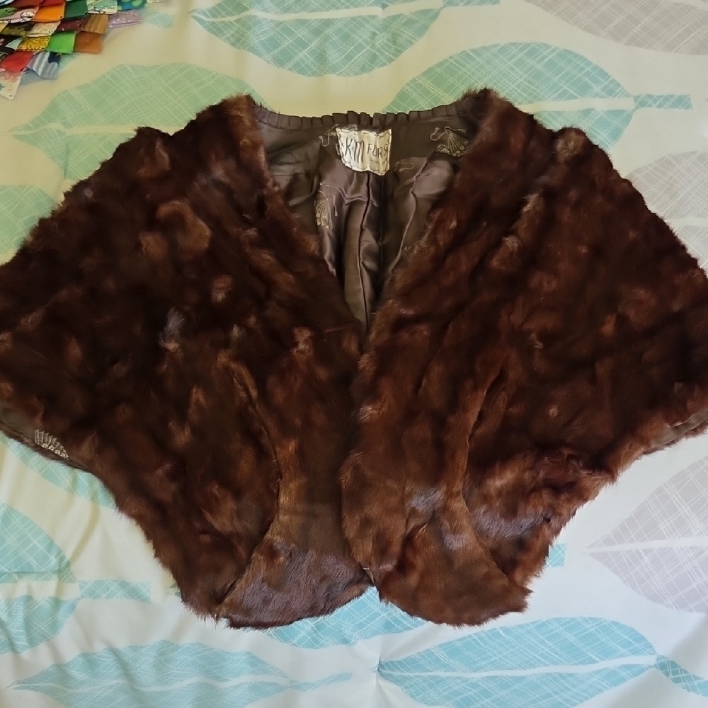 Vintage Mink Cape With Pockets